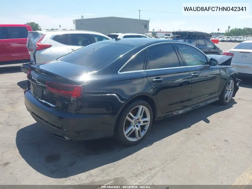2017 Audi A6 Premium Plus VIN: WAUD8AFC7HN042341 Lot: 45424281