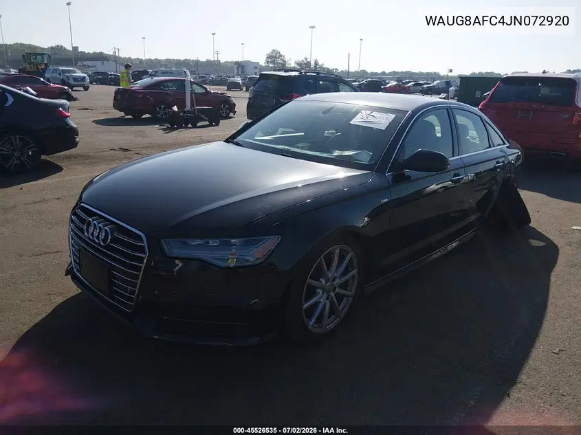 2018 Audi A6 2.0T Premium Plus VIN: WAUG8AFC4JN072920 Lot: 45526535