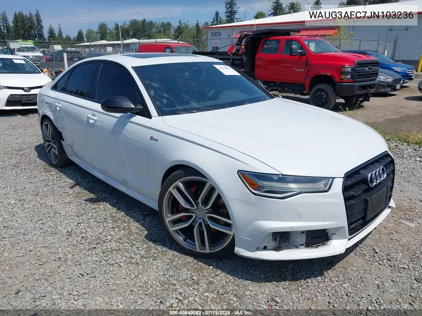 2018 Audi A6 3.0T Premium Plus VIN: WAUG3AFC7JN103236 Lot: 45640082