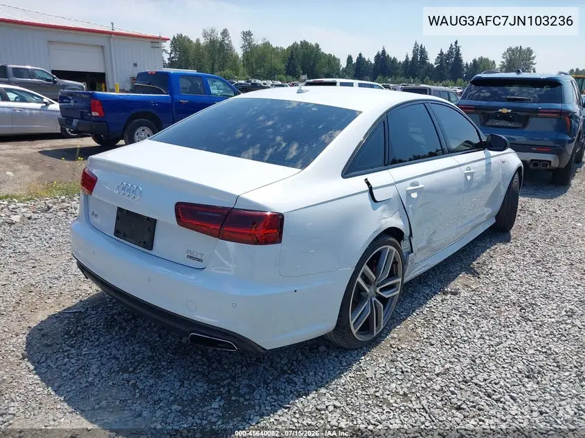 2018 Audi A6 3.0T Premium Plus VIN: WAUG3AFC7JN103236 Lot: 45640082