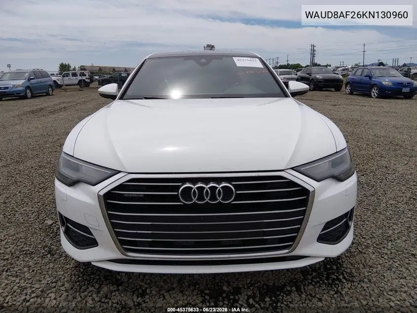 2019 Audi A6 45 Premium VIN: WAUD8AF26KN130960 Lot: 45375633