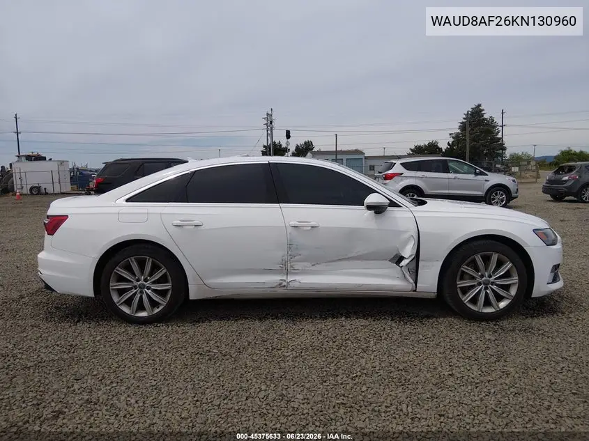 2019 Audi A6 45 Premium VIN: WAUD8AF26KN130960 Lot: 45375633