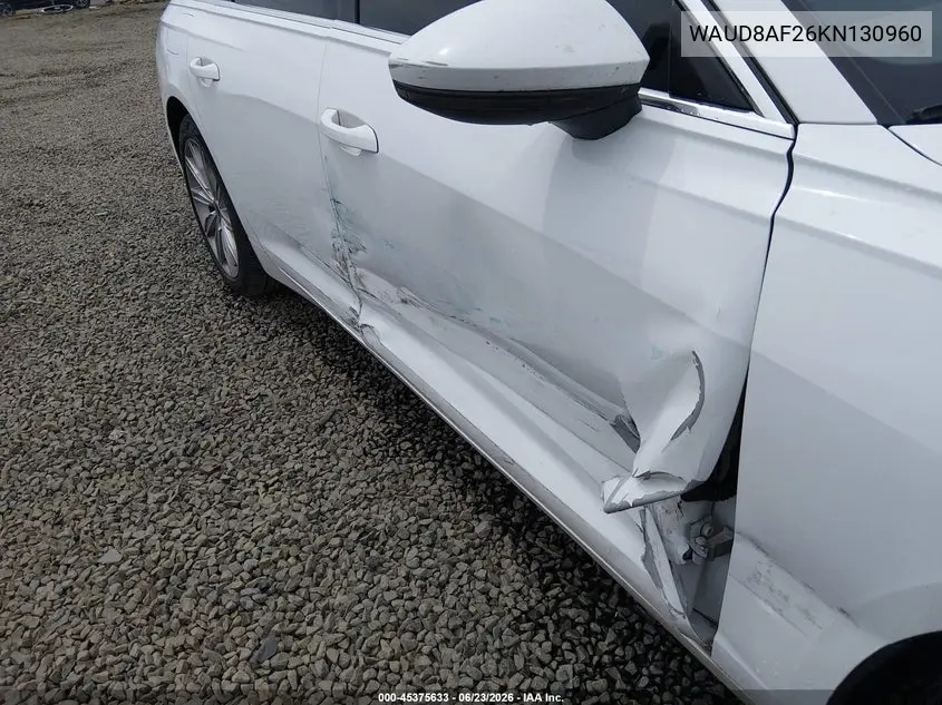 2019 Audi A6 45 Premium VIN: WAUD8AF26KN130960 Lot: 45375633