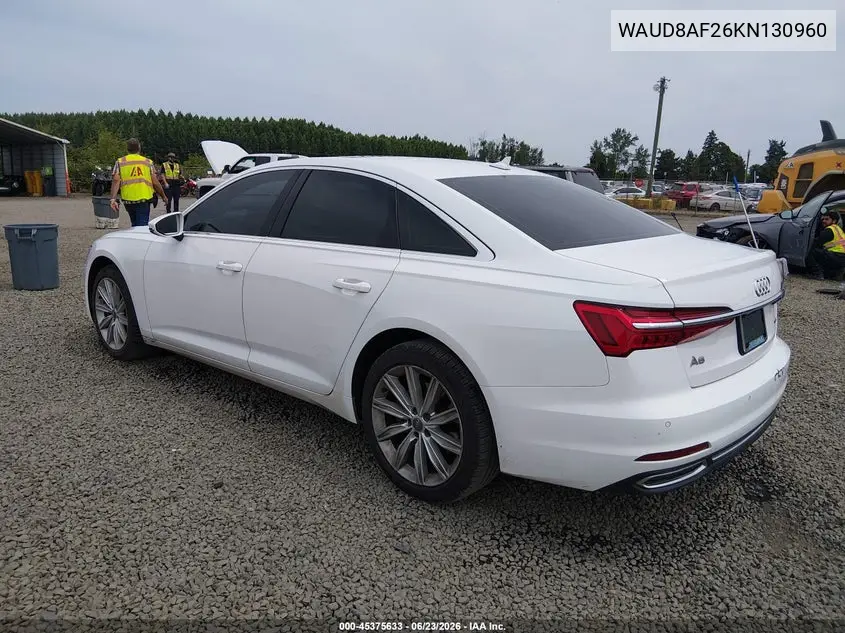 2019 Audi A6 45 Premium VIN: WAUD8AF26KN130960 Lot: 45375633
