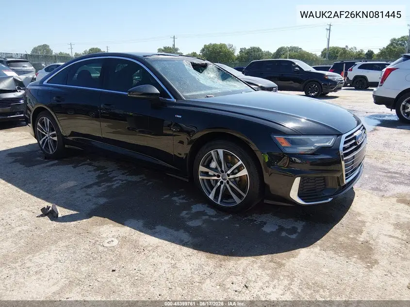2019 Audi A6 55 Premium VIN: WAUK2AF26KN081445 Lot: 45399761
