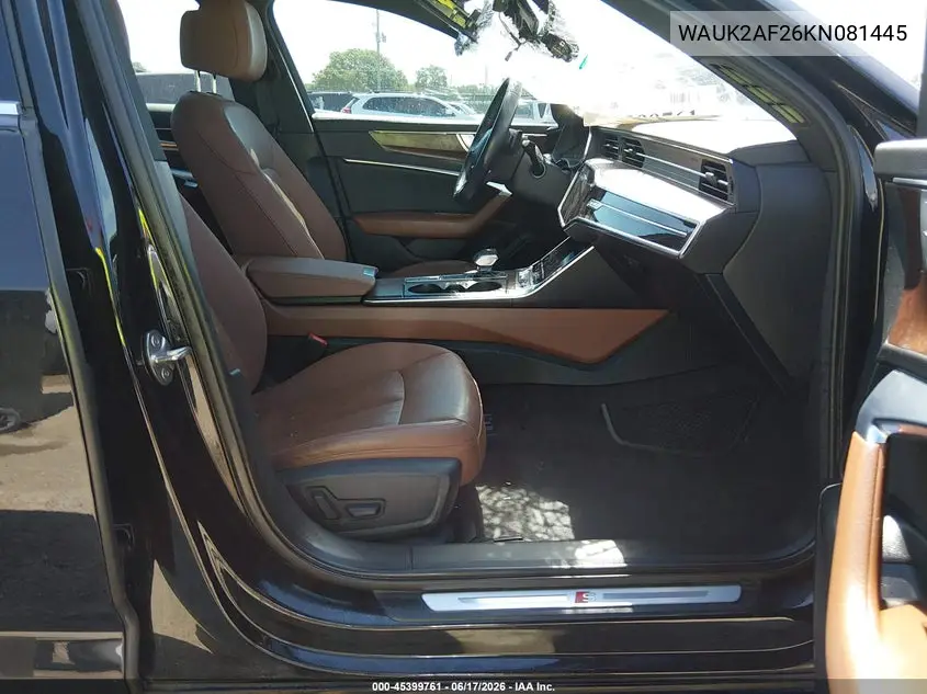 2019 Audi A6 55 Premium VIN: WAUK2AF26KN081445 Lot: 45399761