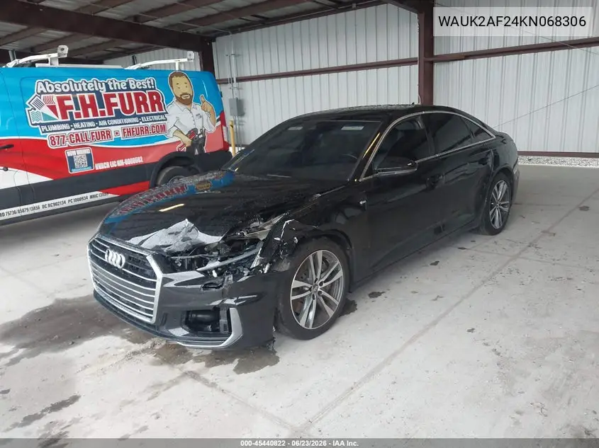 2019 Audi A6 55 Premium VIN: WAUK2AF24KN068306 Lot: 45440822