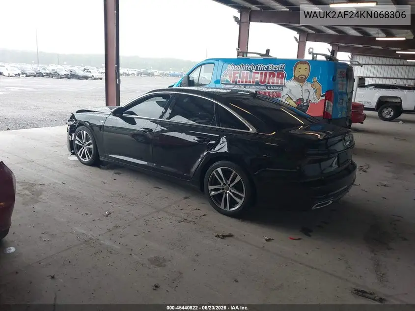 2019 Audi A6 55 Premium VIN: WAUK2AF24KN068306 Lot: 45440822