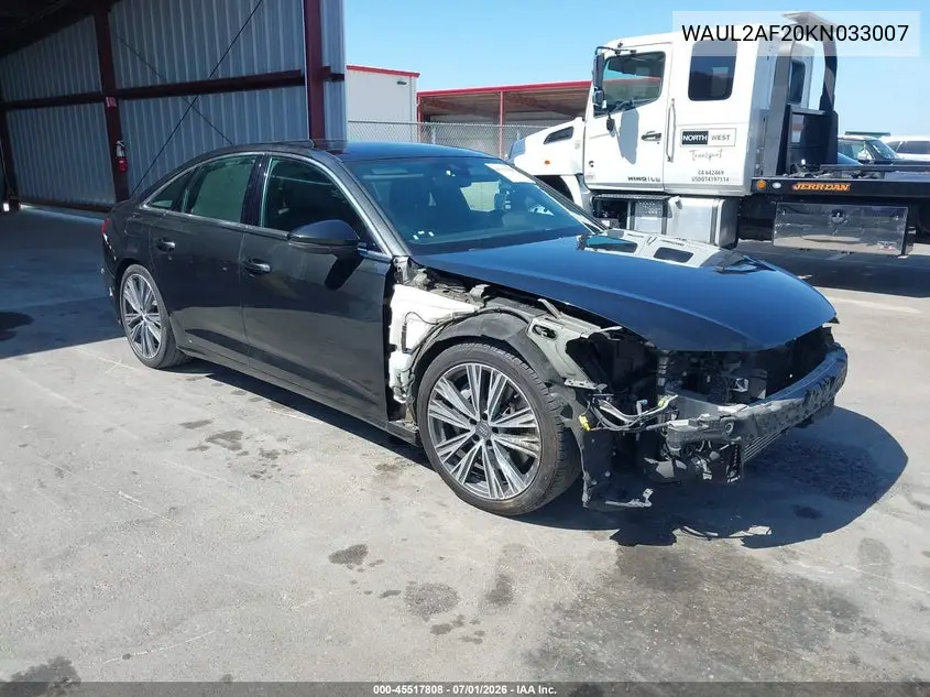 2019 Audi A6 55 Premium VIN: WAUL2AF20KN033007 Lot: 45517808