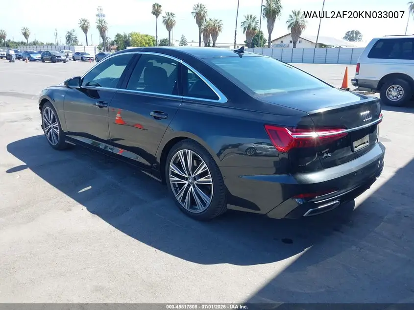 2019 Audi A6 55 Premium VIN: WAUL2AF20KN033007 Lot: 45517808