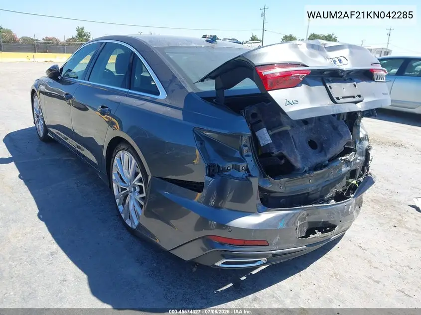 2019 Audi A6 55 Premium VIN: WAUM2AF21KN042285 Lot: 45574327
