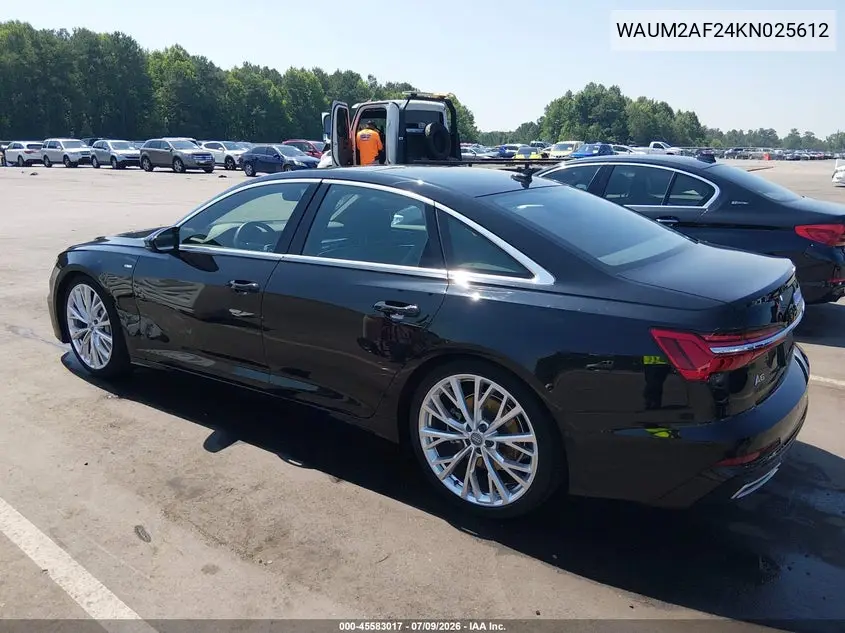 2019 Audi A6 55 Premium VIN: WAUM2AF24KN025612 Lot: 45583017