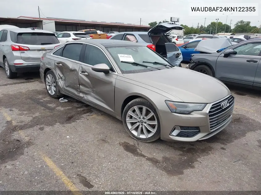 2019 Audi A6 45 Premium VIN: WAUD8AF24KN122355 Lot: 45631620