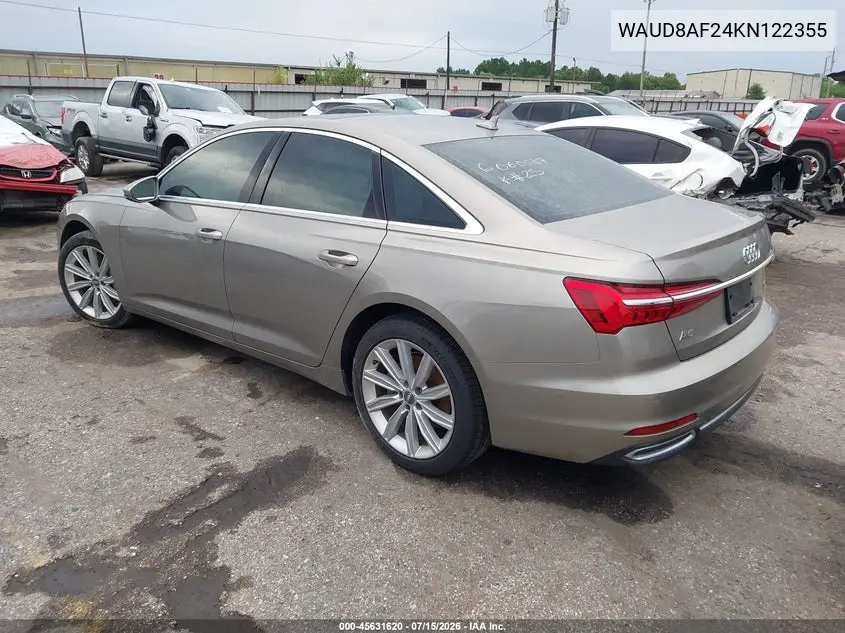 2019 Audi A6 45 Premium VIN: WAUD8AF24KN122355 Lot: 45631620
