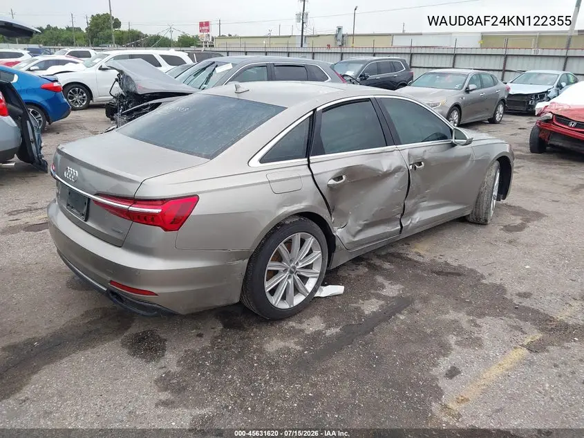 2019 Audi A6 45 Premium VIN: WAUD8AF24KN122355 Lot: 45631620