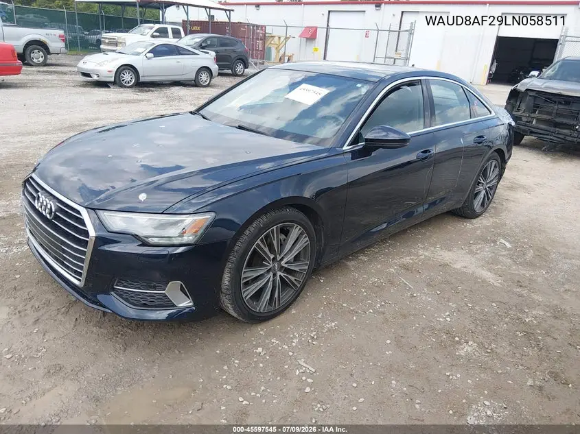 2020 Audi A6 Premium 45 Tfsi Quattro S Tronic VIN: WAUD8AF29LN058511 Lot: 45597545