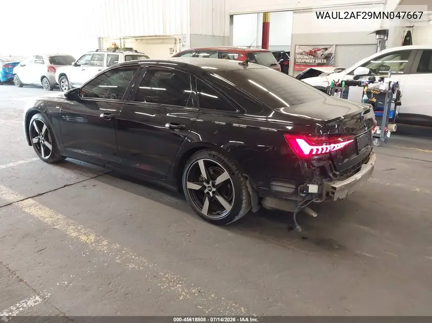 2021 Audi A6 Premium Plus 55 Tfsi Quattro S Tronic VIN: WAUL2AF29MN047667 Lot: 45618808