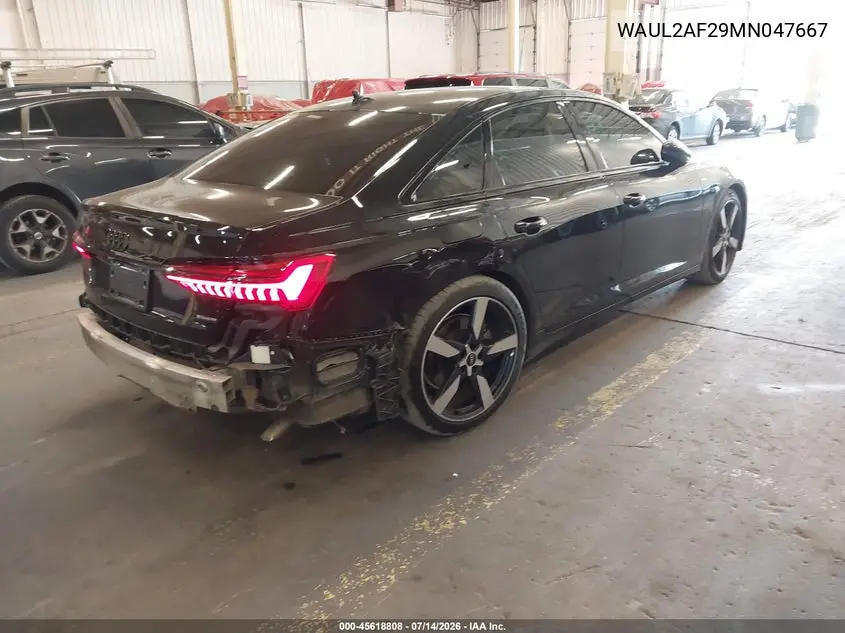 2021 Audi A6 Premium Plus 55 Tfsi Quattro S Tronic VIN: WAUL2AF29MN047667 Lot: 45618808
