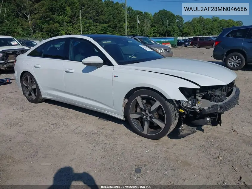 2021 Audi A6 Premium Plus 55 Tfsi Quattro S Tronic VIN: WAUL2AF28MN046686 Lot: 45630240