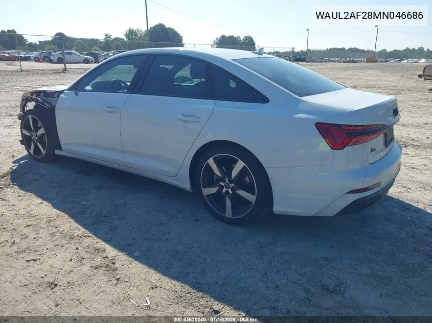 2021 Audi A6 Premium Plus 55 Tfsi Quattro S Tronic VIN: WAUL2AF28MN046686 Lot: 45630240