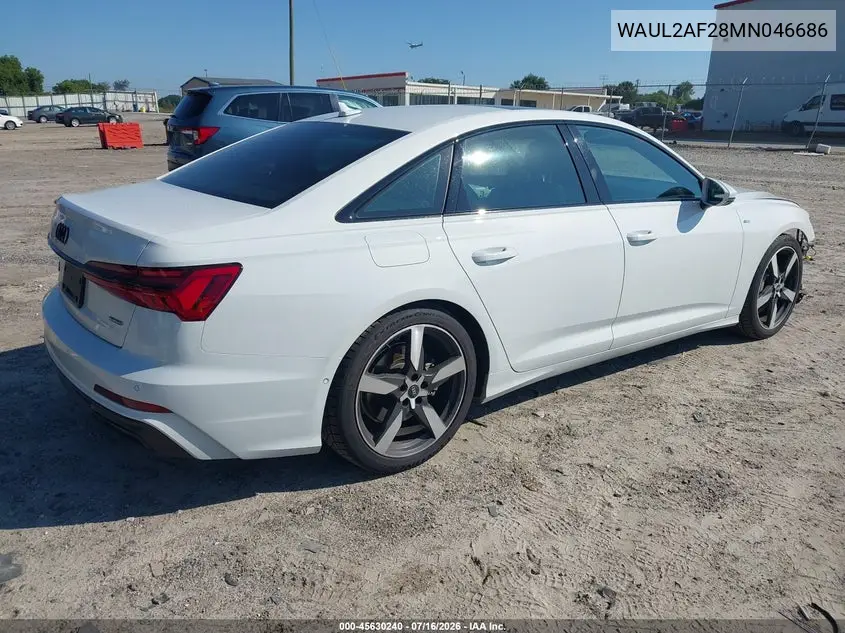 2021 Audi A6 Premium Plus 55 Tfsi Quattro S Tronic VIN: WAUL2AF28MN046686 Lot: 45630240