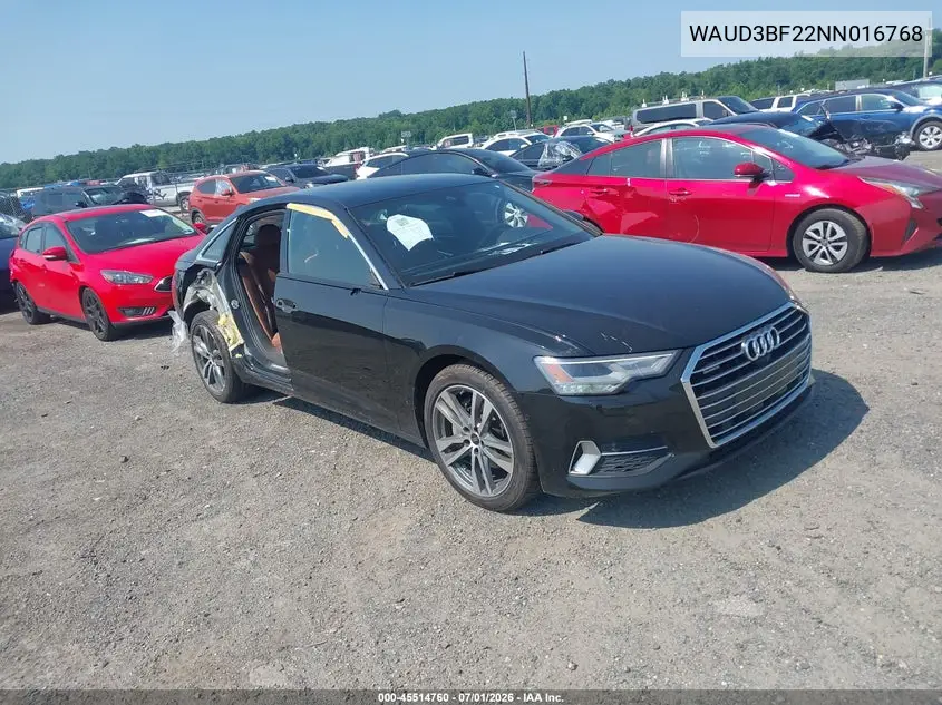 2022 Audi A6 Premium 45 Tfsi Quattro S Tronic VIN: WAUD3BF22NN016768 Lot: 45514760