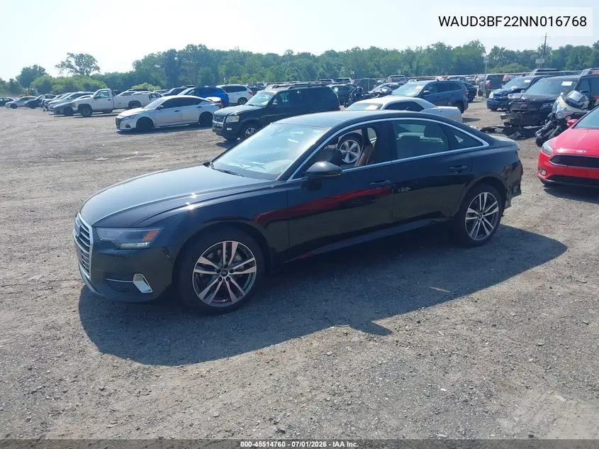 2022 Audi A6 Premium 45 Tfsi Quattro S Tronic VIN: WAUD3BF22NN016768 Lot: 45514760