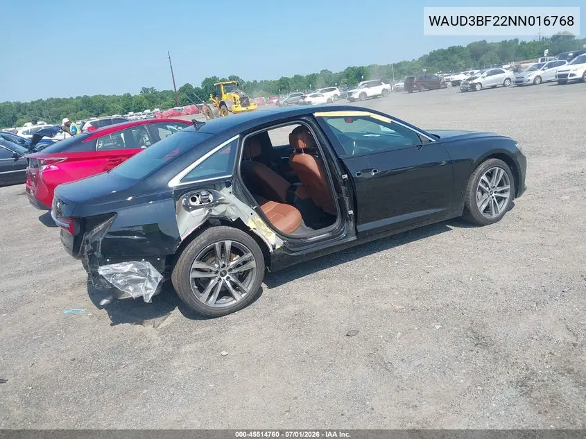 2022 Audi A6 Premium 45 Tfsi Quattro S Tronic VIN: WAUD3BF22NN016768 Lot: 45514760