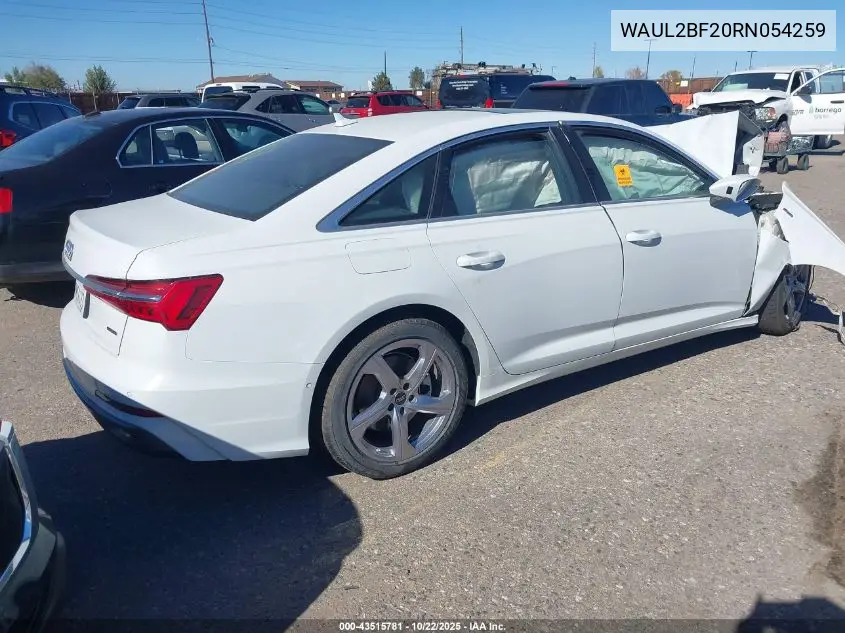 WAUL2BF20RN054259 2024 Audi A6 Premium Plus 55 Tfsi Quattro S Tronic