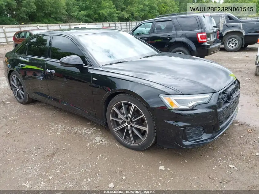 2024 Audi A6 Premium Plus 55 Tfsi Quattro S Tronic VIN: WAUL2BF23RN061545 Lot: 45435363