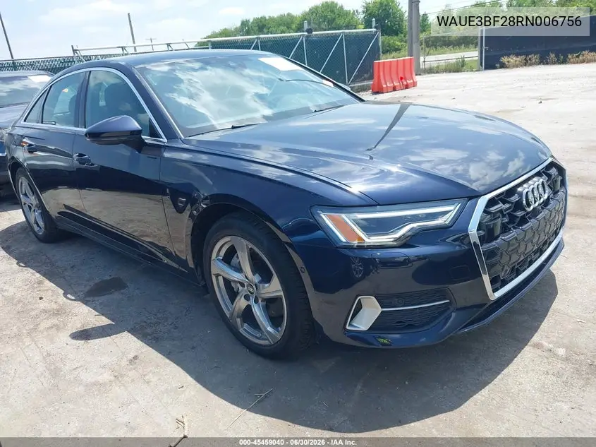 2024 Audi A6 Premium Plus 45 Tfsi Quattro S Tronic VIN: WAUE3BF28RN006756 Lot: 45459040