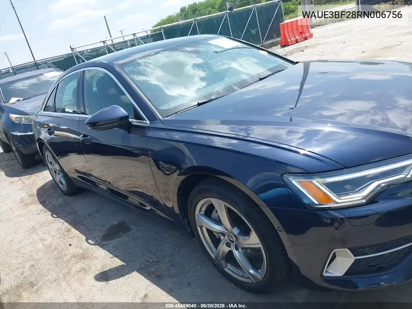2024 Audi A6 Premium Plus 45 Tfsi Quattro S Tronic VIN: WAUE3BF28RN006756 Lot: 45459040