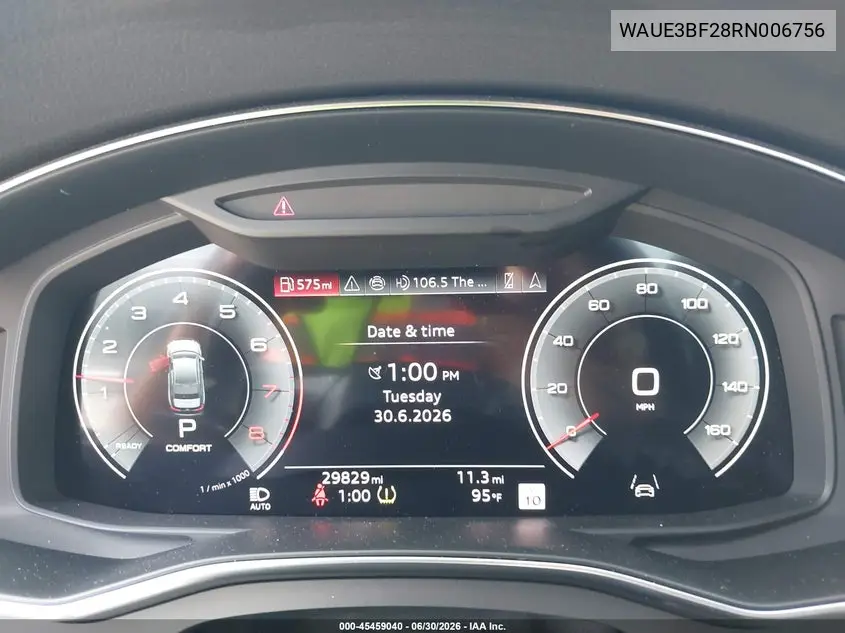 2024 Audi A6 Premium Plus 45 Tfsi Quattro S Tronic VIN: WAUE3BF28RN006756 Lot: 45459040