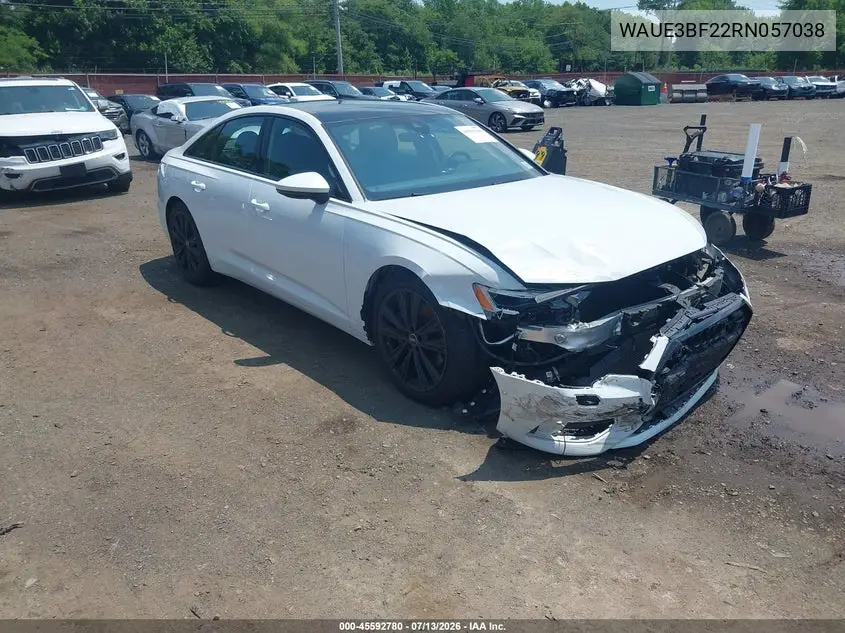 2024 Audi A6 Premium Plus 45 Tfsi Quattro S Tronic VIN: WAUE3BF22RN057038 Lot: 45592780