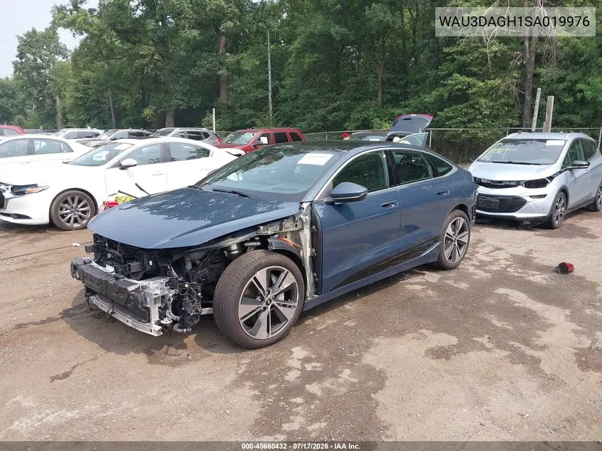 2025 Audi A6 E-Tron Prestige VIN: WAU3DAGH1SA019976 Lot: 45660432