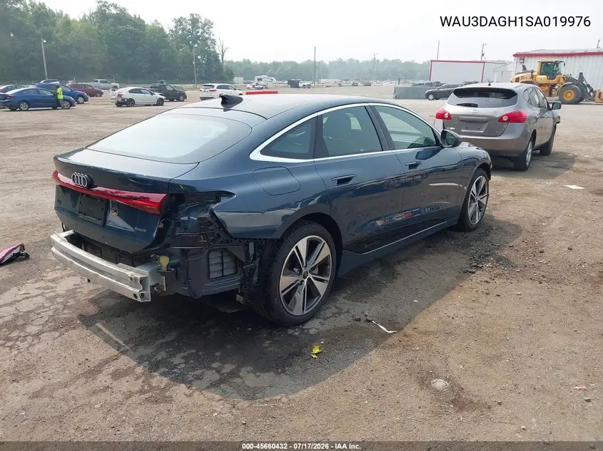 2025 Audi A6 E-Tron Prestige VIN: WAU3DAGH1SA019976 Lot: 45660432