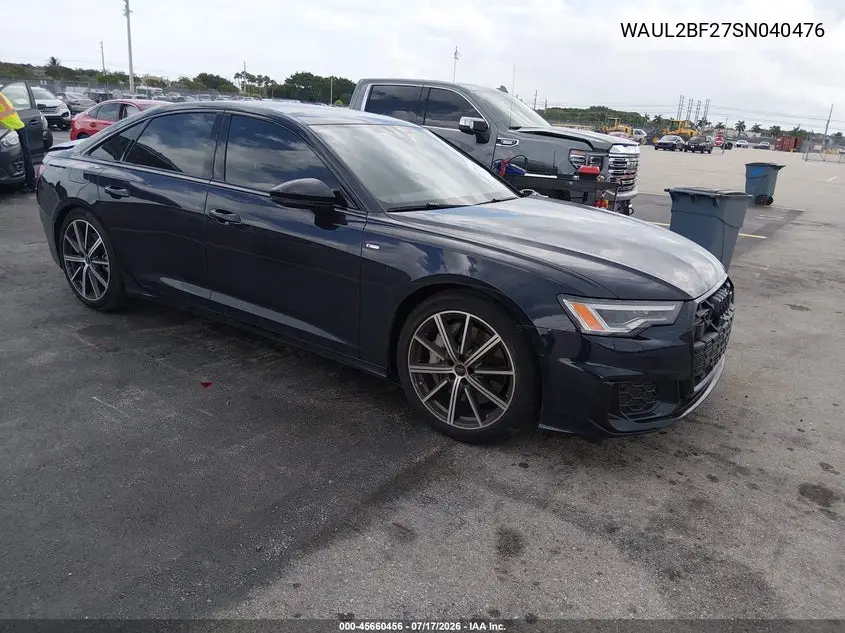 2025 Audi A6 Premium Plus 55 Tfsi Quattro S Tronic VIN: WAUL2BF27SN040476 Lot: 45660456