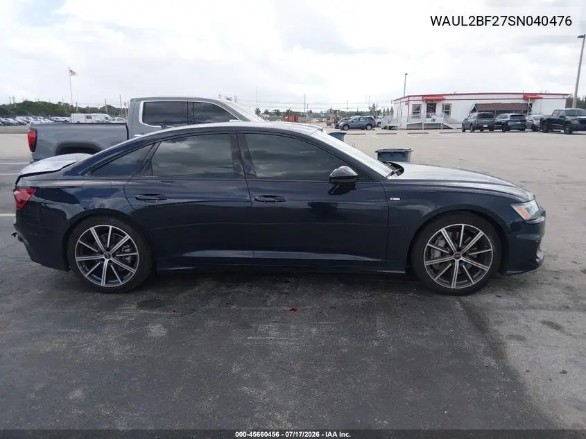 2025 Audi A6 Premium Plus 55 Tfsi Quattro S Tronic VIN: WAUL2BF27SN040476 Lot: 45660456