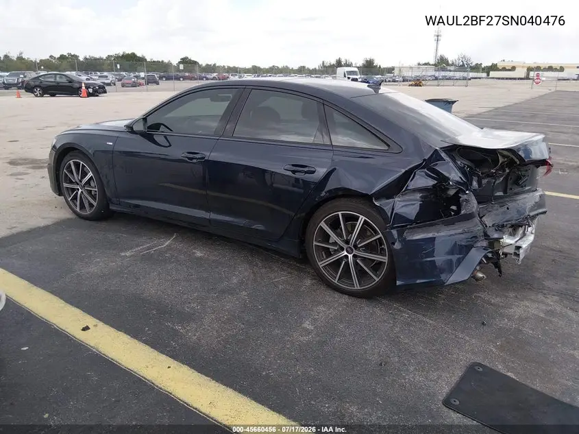 2025 Audi A6 Premium Plus 55 Tfsi Quattro S Tronic VIN: WAUL2BF27SN040476 Lot: 45660456