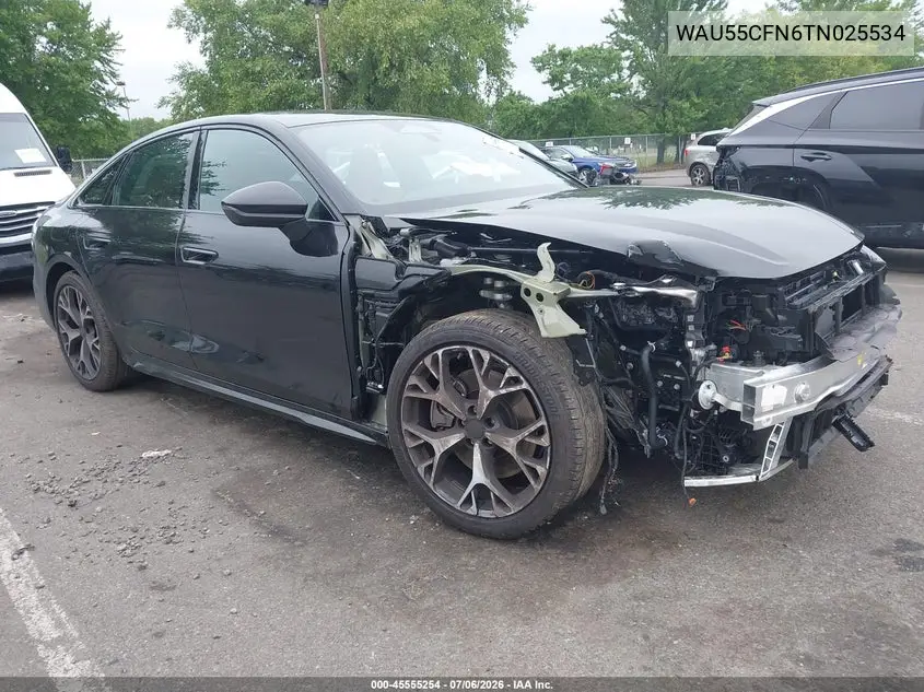 2026 Audi A6 Premium Plus Quattro S Tronic VIN: WAU55CFN6TN025534 Lot: 45555254