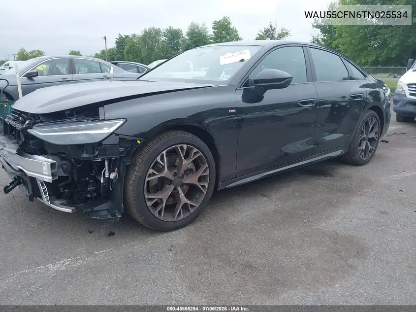 2026 Audi A6 Premium Plus Quattro S Tronic VIN: WAU55CFN6TN025534 Lot: 45555254