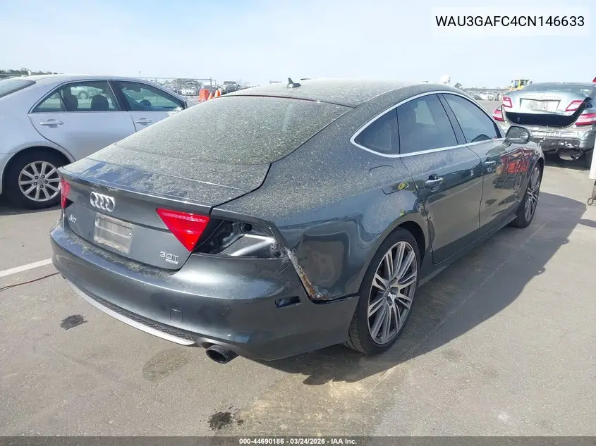 2012 Audi A7 Premium VIN: WAU3GAFC4CN146633 Lot: 44690186