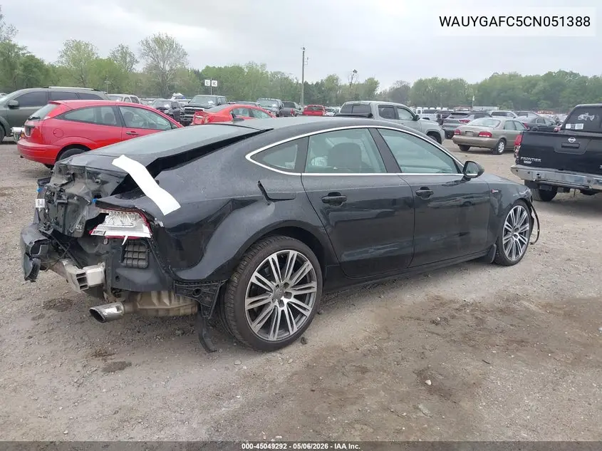 2012 Audi A7 Premium VIN: WAUYGAFC5CN051388 Lot: 45049292