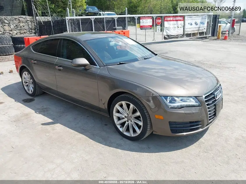 2012 Audi A7 Premium VIN: WAUSGAFC6CN006689 Lot: 45160555