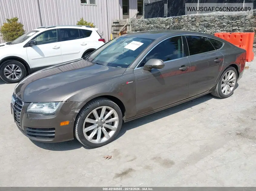 2012 Audi A7 Premium VIN: WAUSGAFC6CN006689 Lot: 45160555