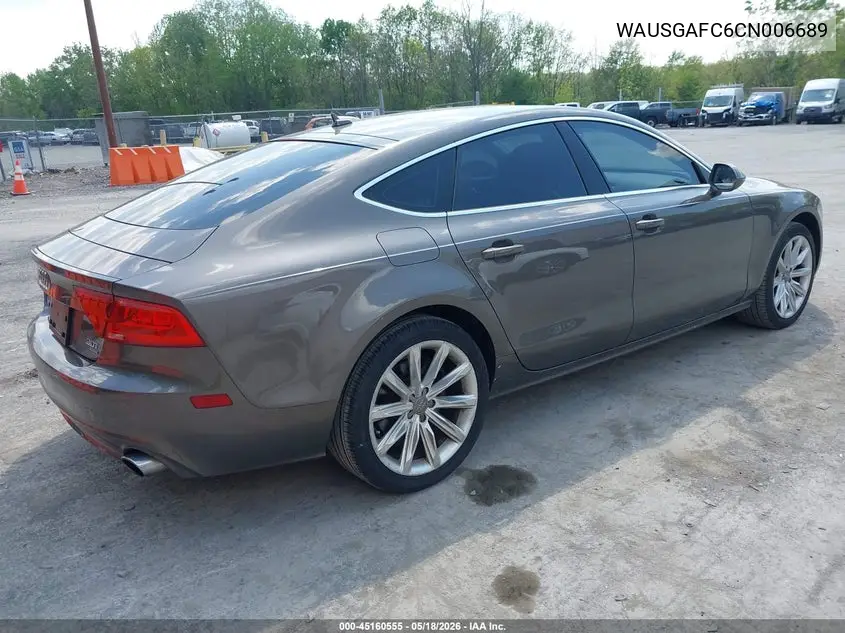 2012 Audi A7 Premium VIN: WAUSGAFC6CN006689 Lot: 45160555