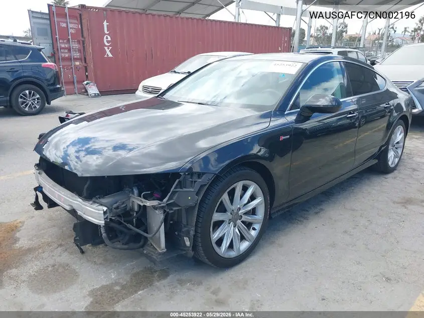 2012 Audi A7 Premium VIN: WAUSGAFC7CN002196 Lot: 45253922