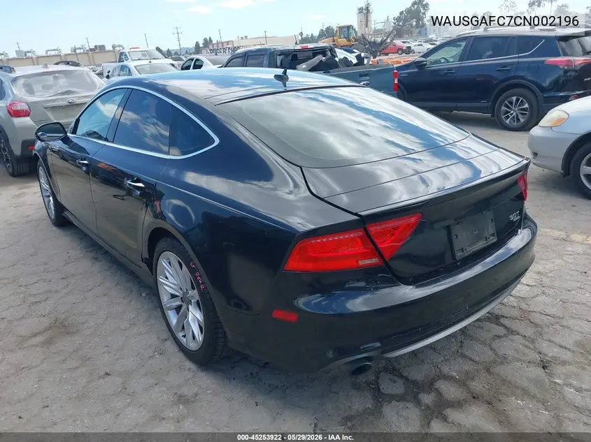 2012 Audi A7 Premium VIN: WAUSGAFC7CN002196 Lot: 45253922