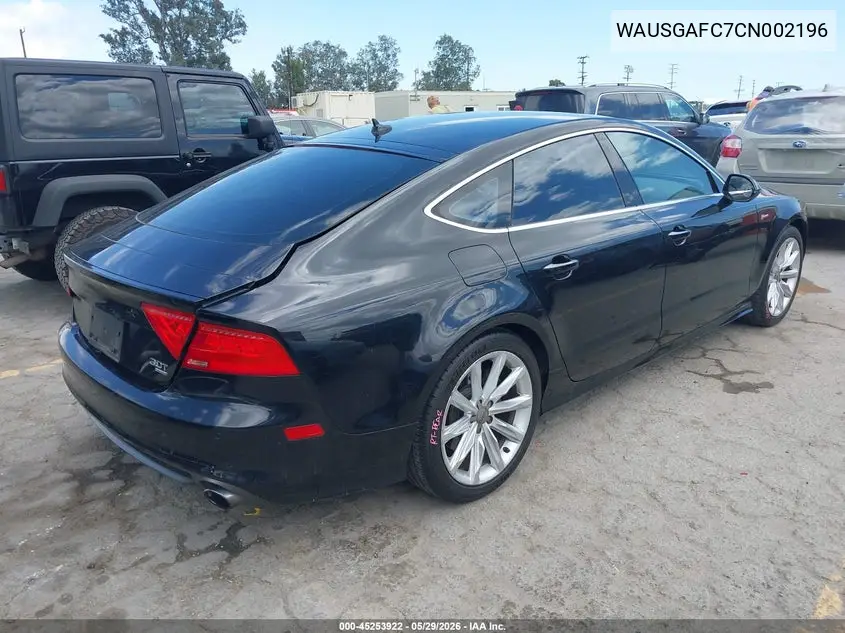 2012 Audi A7 Premium VIN: WAUSGAFC7CN002196 Lot: 45253922