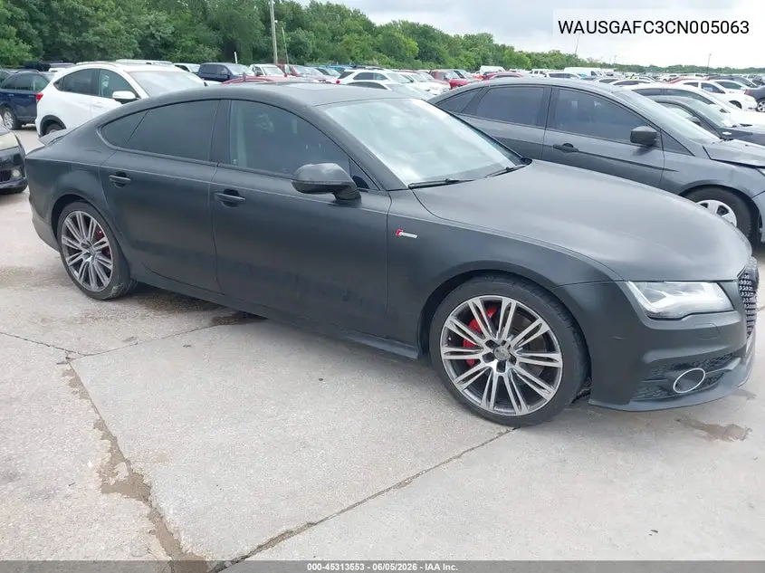 2012 Audi A7 3.0 Prestige VIN: WAUSGAFC3CN005063 Lot: 45313553